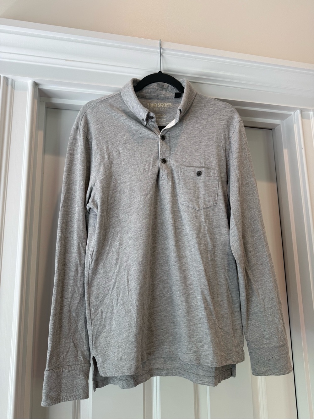 Todd Snyder Slub Jersey Long-Sleeve Polo